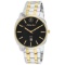 Mathey Tissot Men's Smart Round Stainless Steel Case Black Dial Sapphire Push/Pull Quartz Watch