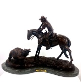 *Very Rare Large Double Trouble Bronze by Frederic Remington 26'''' x 20'''' - Great Investment -