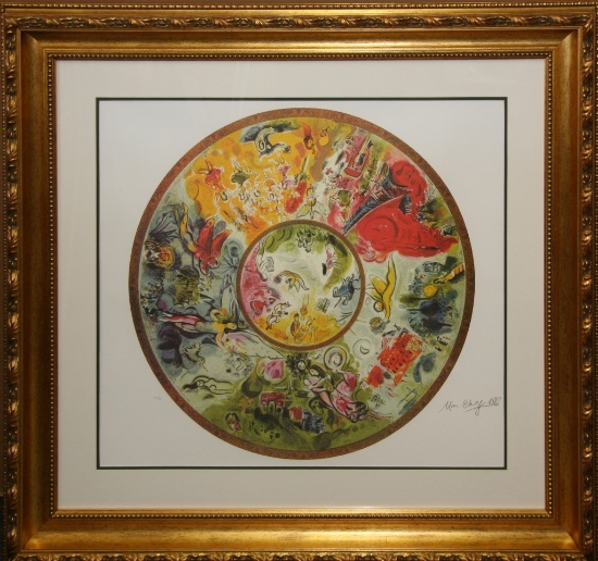 Marc Chagall (After) 'Paris Opera' Museum Framed & Matted Print