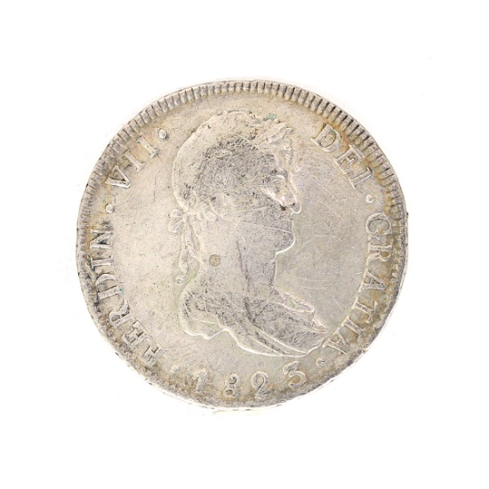 Extremely Rare 1823 Eight Reale American First Silver Dollar Coin Great Investment