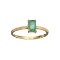 APP: 0.8k Fine Jewelry Designer Sebastian 14KT. Gold, 0.60CT Green Emerald And Diamond Ring