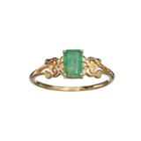 APP: 0.8k Fine Jewelry, Designer Sebastian 14KT. Gold, 0.61CT Emerald And Diamond Ring