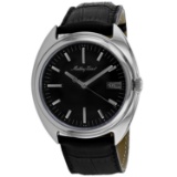 Mathey Tissot Men's Classic Round Stainless Steel Case Black Dial Sapphire Push/Pull Quartz Watch