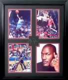 *Rare Michael Jordan Museum Framed Collage - Plate Signed