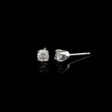 APP: 1.3k *Fine Jewelry 14KT. White Gold, Custom Made 0.50CT Round Brilliant Cut Diamond Earrings