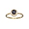 Fine Jewelry Designer Sebastian 14KT. Gold, 0.75CT Round Cut Blue Sapphire And Diamond Ring