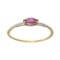 APP: 0.4k Fine Jewelry 14KT. Gold, 0.20CT Red Ruby And Diamond Ring