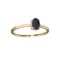 Designer Sebastian 14KT. Gold 0.61CT Oval Cut Sapphire and 0.06CT Round Brilliant Cut Diamond Ring