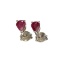APP: 0.2k Fine Jewelry 0.90CT Pear Cut Ruby And Sterling Silver Earrings