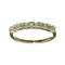 Fine Jewelry, Designer Sebastian 14KT. Gold, 0.59CT Emerald and Round Brilliant Cut Diamond Ring