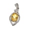 APP: 0.6k Fine Jewelry 2.85CT Citrine And White Sapphire Sterling Silver Pendant