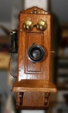 Antique Oak Telephone-Mint Condition -P-