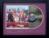 *Rare The Beatles Sergeant Pepper Vinyl Record Museum Framed Collage - Plate Signed