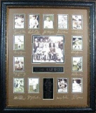 *Rare Baseball Hall of Fame First 13 Museum Framed Collage - Plate Signed