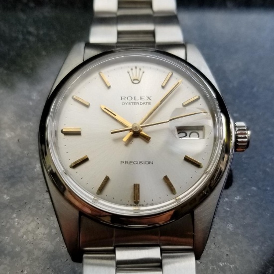*Rolex Vintage Oysterdate Precision 6694 Manual 1973 Mens Stainless Watch -P-