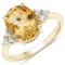 APP: 1.7k 10KT Yellow Gold 2.80CT Citrine and White Topaz Ring -Great Investment- (Vault_Q) (QR3580C