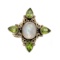 Rare Designer Sebastian Vintage, Peridot And Opal Sterling Silver Ring