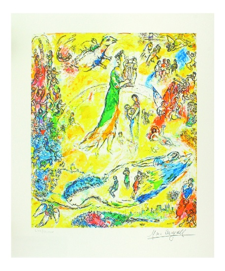 MARC CHAGALL Sorcerer Of Music Mini Print, LXIV of CCLXXV