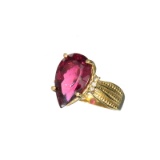 APP: 3.2k Fine Jewelry 14KT. Gold, 5.60CT Fuscia Pink Tourmaline And Diamond Ring