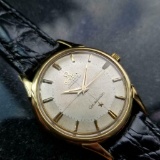 *OMEGA Mens 18k Gold Constellation Piepan Automatic c1960s Swiss Vintage Men's Watch -P-