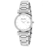 Mathey Tissot Women's Elegance Round Stainless Steel Case White Dial Sapphire Push/Pull Quartz Watch