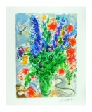 MARC CHAGALL Les Lupins Bleu Mini Print, CIII of CCLXXV