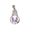 APP: 0.3k Fine Jewelry 2.18CT Purple Amethyst And White Sapphire Sterling Silver Pendant