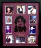 *Rare Michael Jackson Laser Cut Mat Museum Framed Collage  - Plate Signed