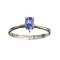 APP: 0.6k Fine Jewelry Designer Sebastian 0.25CT Pear Cut Tanzanite And Sterling Silver Ring