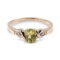 APP: 0.6k Fine Jewelry 14KT. Gold, 0.42CT Peridot And White Sapphire Ring