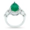 APP: 14.2k 3.94ct Emerald and 0.53ctw Diamond 18KT White Gold Ring (Vault_R15_60024)