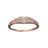 Designer Sebastian 14KT. Rose Gold, 0.73CT Morganite and 0.01CT Round Brilliant Cut Diamond Ring