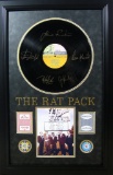 *Rare The Rat Pack Vinyl Album with Chips and Cards Museum Framed Collage - Plate Signed