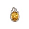 APP: 0.8k Fine Jewelry 10.70CT Citrine And White Sapphire Sterling Silver Pendant