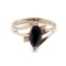 APP: 0.8k 14KT. Gold, 1.30CT Blue And White Sapphire Ring