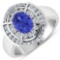APP: 7.5k Gorgeous 14K White Gold 1.06CT Oval Cut Tanzanite and White Diamond Ring - Great Investmen
