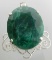 Fine Jewelry Designer Sebastian 344.89CT Oval Cut Emerald and Sterling Silver Pendant Emerald