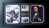 *Rare Marlon Brando with Authentic Swatch of Clothing Museum Framed Collage - Plate Signed