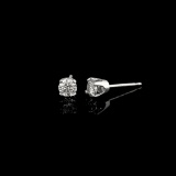 APP: 1.3k *Fine Jewelry 14KT. White Gold, Custom Made 0.50CT Round Brilliant Cut Diamond Earrings (V