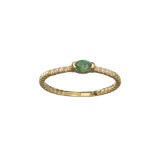 APP: 0.6k Fine Jewelry 14KT. Gold, 0.15CT Green Emerald And Diamond Ring