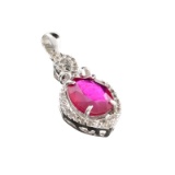 APP: 1.2k Fine Jewelry 3.81CT Ruby And Topaz Sterling Silver Pendant