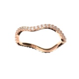 Fine Jewelry Rose Gold Over Sterling Silver French Cubic Zirconia Ring