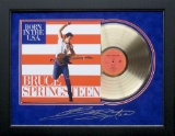 *Rare Bruce Springsteen Born in the U.S.A. Album Cover and Gold Record Museum Framed Collage - Plate