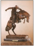 *Very Rare Small Wooly Chaps Bronze by Frederic Remington 10'''' x 11''''  -Great Investment- (SKU-A