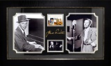 *Rare Frank Sinatra with Authentic Swatch of Clothing Museum Framed Collage - Plate Signed