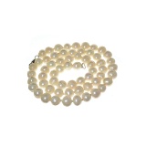 Gorgeous 18'' Off White Pearl Strand with Sterling Silver Clasp Necklace