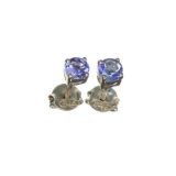 APP: 0.6k Fine Jewelry 0.60CT Tanzanite And Sterling Silver Earrings
