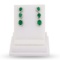 APP: 6.8k 3.14ctw Emerald and 0.78ctw Diamond 18K White Gold Earrings (Vault_R15_45001)