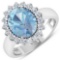 APP: 12.5k Gorgeous 14K White Gold 2.51CT Oval Cut Aquamarine and White Diamond Ring - Great Investm