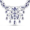 APP: 8.9k 25.74CT Round Cut Sapphire and White Diamond Silver Necklace - Great Investment - Stunning